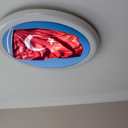 Hazır Gergi Tavan Daire Avize Türk Bayrağı
