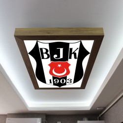 Dikdörtgen Ahşap Çerçeve Hazır Gergi Avize  Beşiktaş